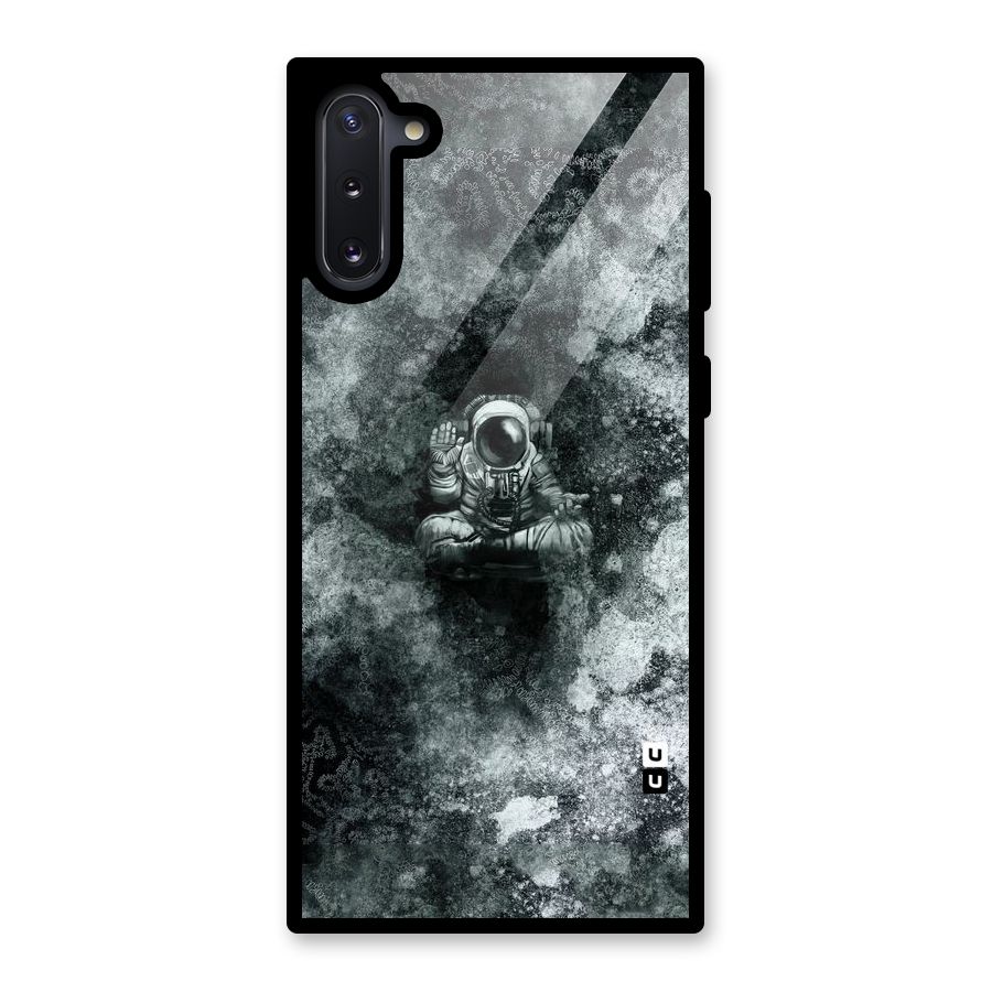 Meditating Spaceman Glass Back Case for Galaxy Note 10