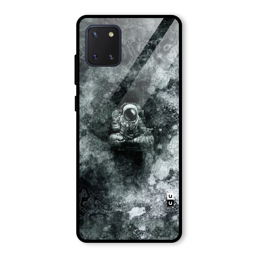 Meditating Spaceman Glass Back Case for Galaxy Note 10 Lite