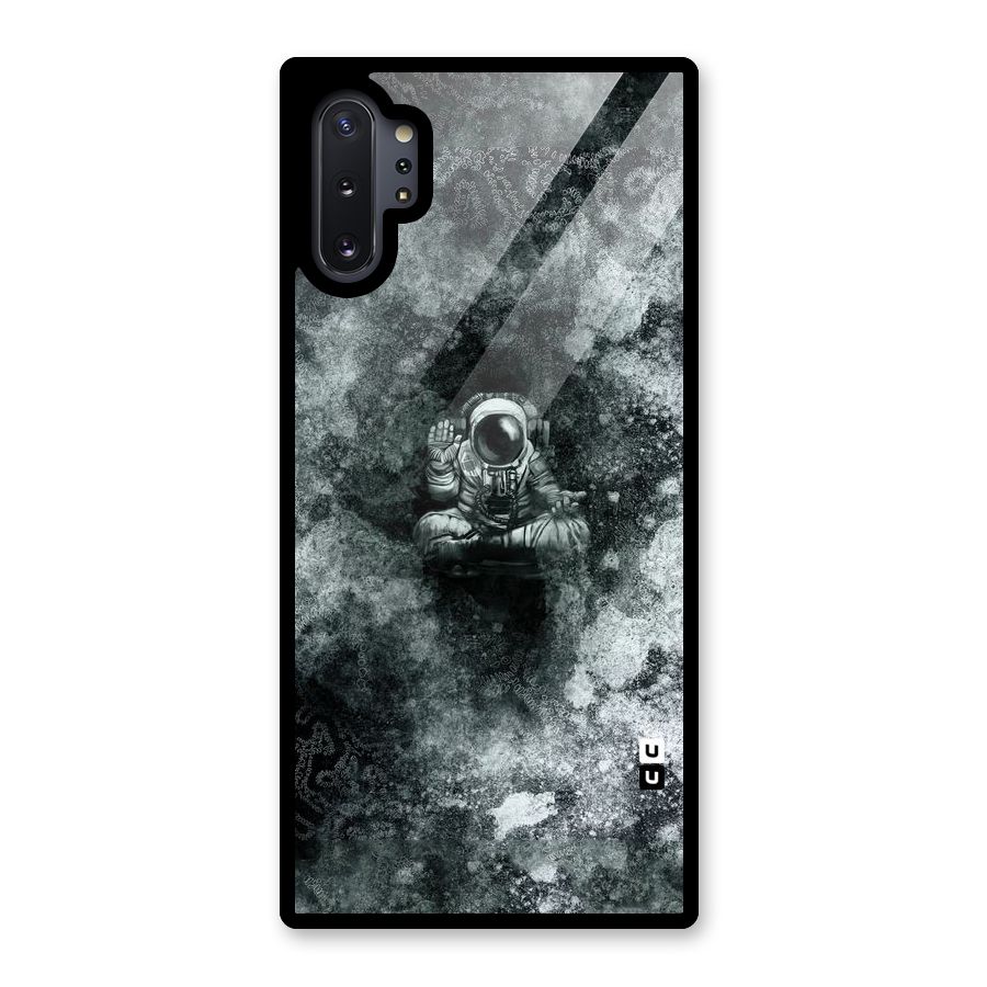 Meditating Spaceman Glass Back Case for Galaxy Note 10 Plus