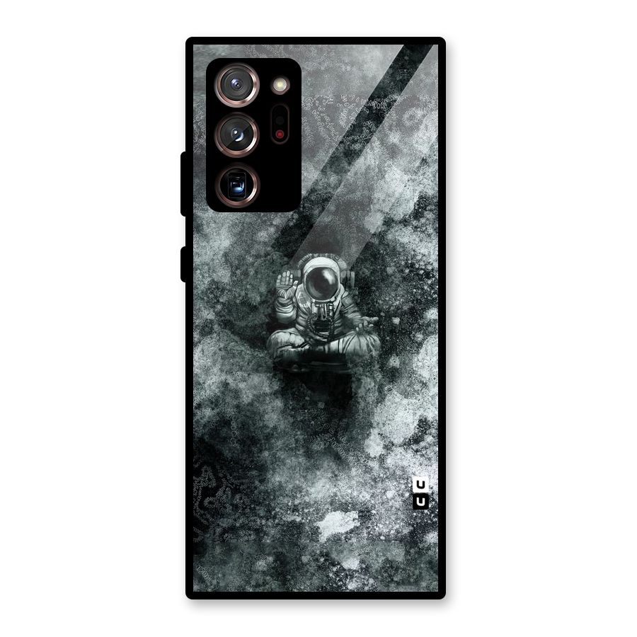 Meditating Spaceman Glass Back Case for Galaxy Note 20 Ultra 5G
