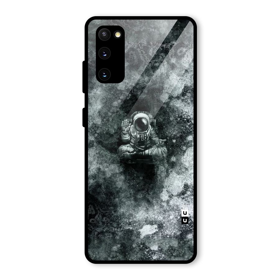 Meditating Spaceman Glass Back Case for Galaxy S20 FE 5G