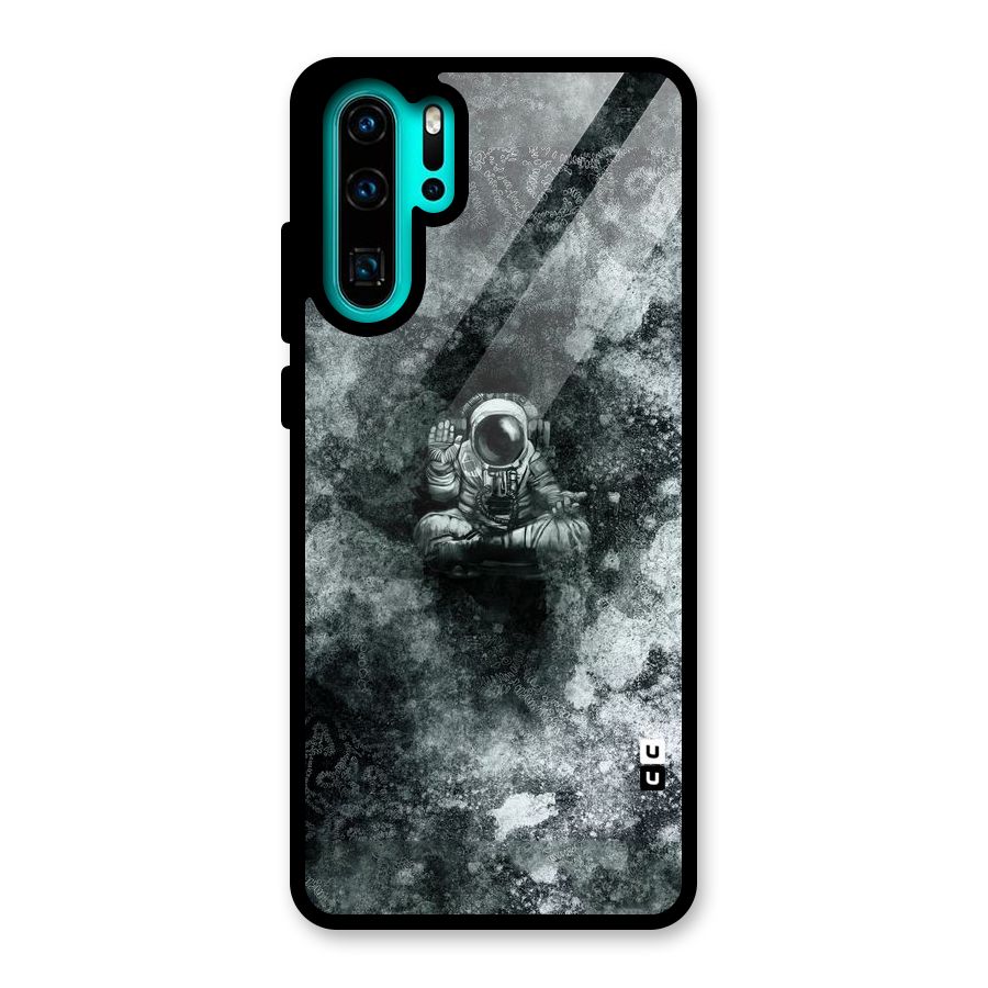 Meditating Spaceman Glass Back Case for Huawei P30 Pro