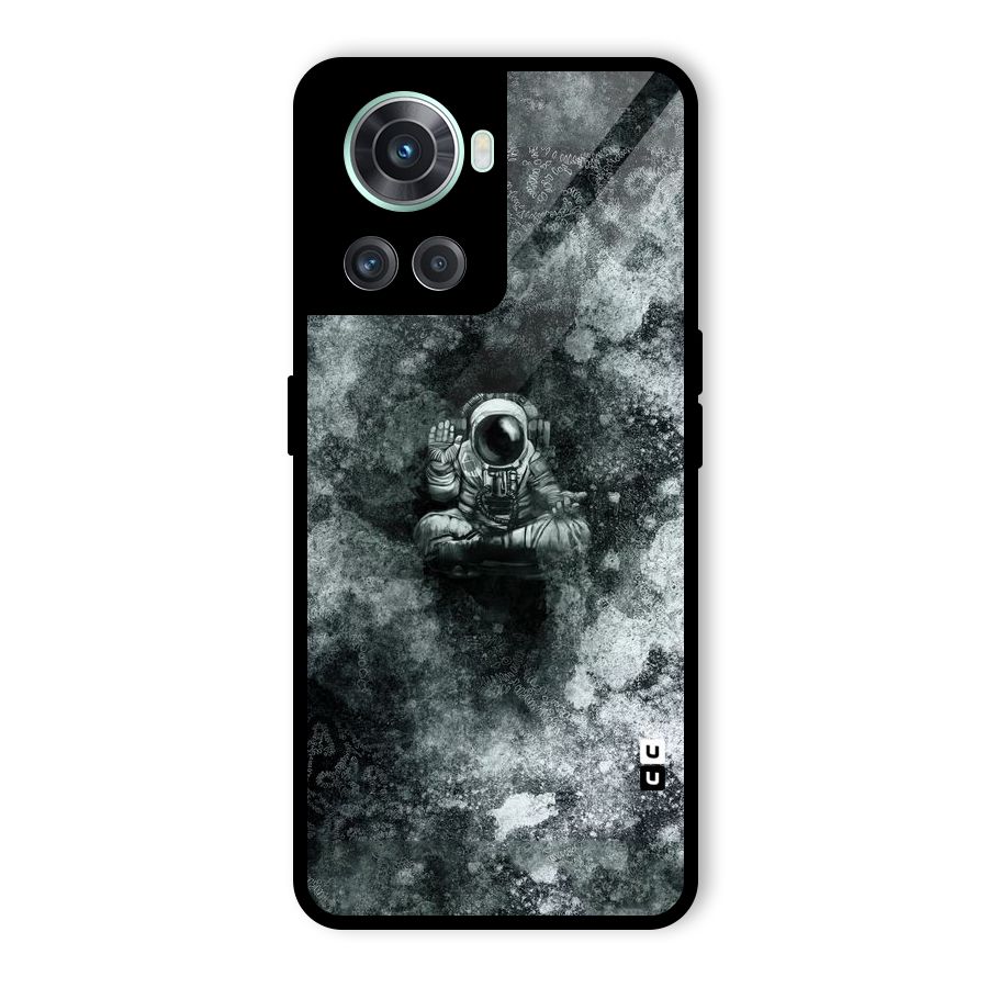 Meditating Spaceman Glass Back Case for OnePlus 10R