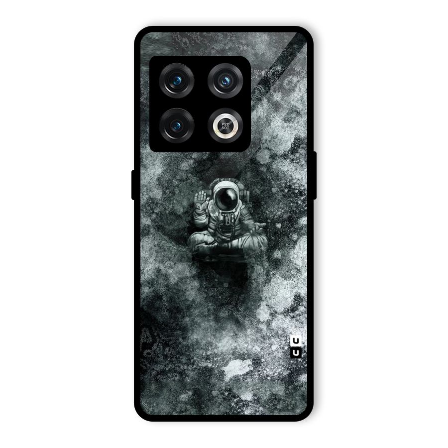 Meditating Spaceman Glass Back Case for OnePlus 10 Pro 5G