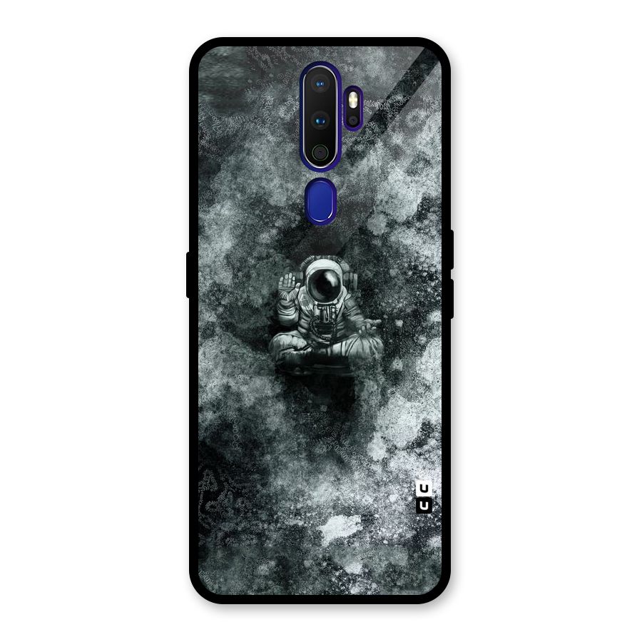 Meditating Spaceman Glass Back Case for Oppo A9 (2020)