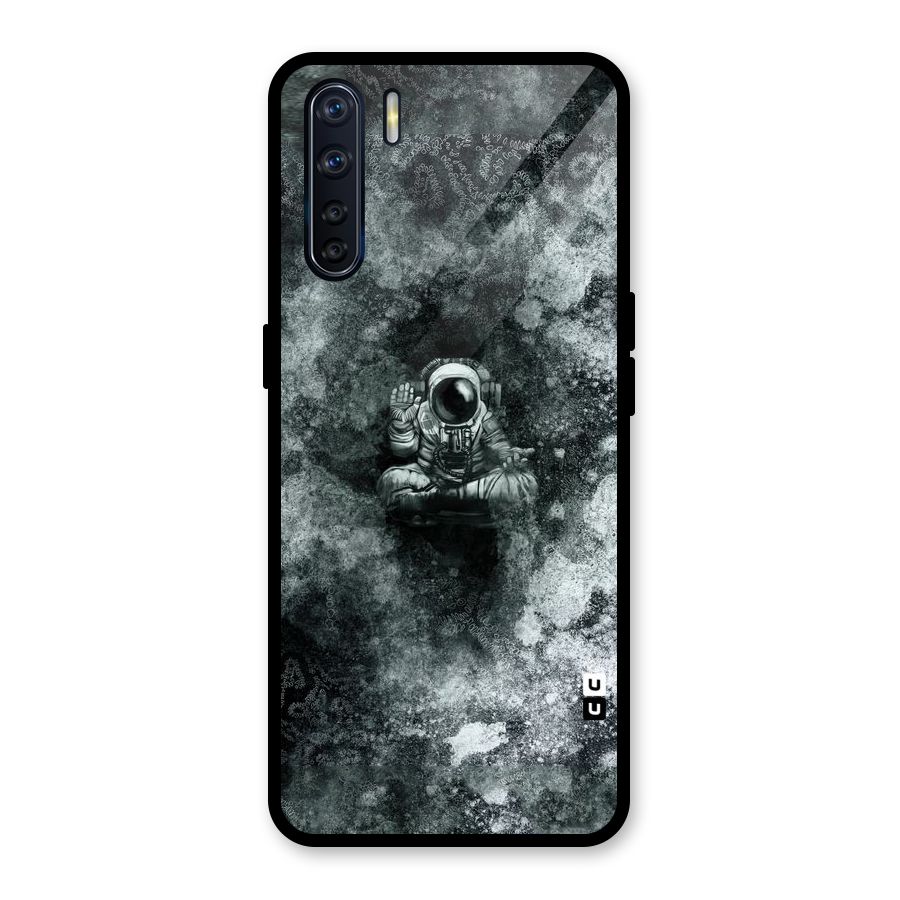 Meditating Spaceman Glass Back Case for Oppo F15
