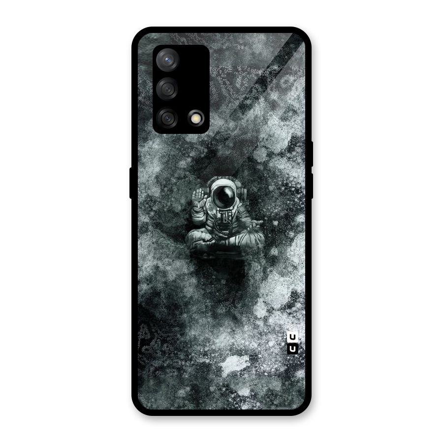 Meditating Spaceman Glass Back Case for Oppo F19