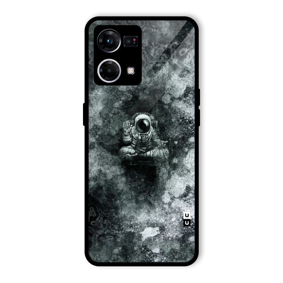 Meditating Spaceman Glass Back Case for Oppo F21 Pro 4G