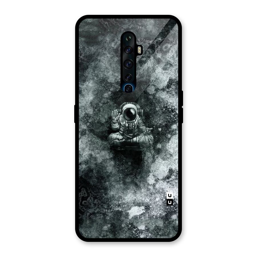 Meditating Spaceman Glass Back Case for Oppo Reno2 F