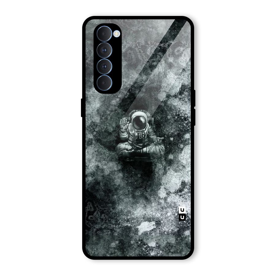 Meditating Spaceman Glass Back Case for Oppo Reno4 Pro