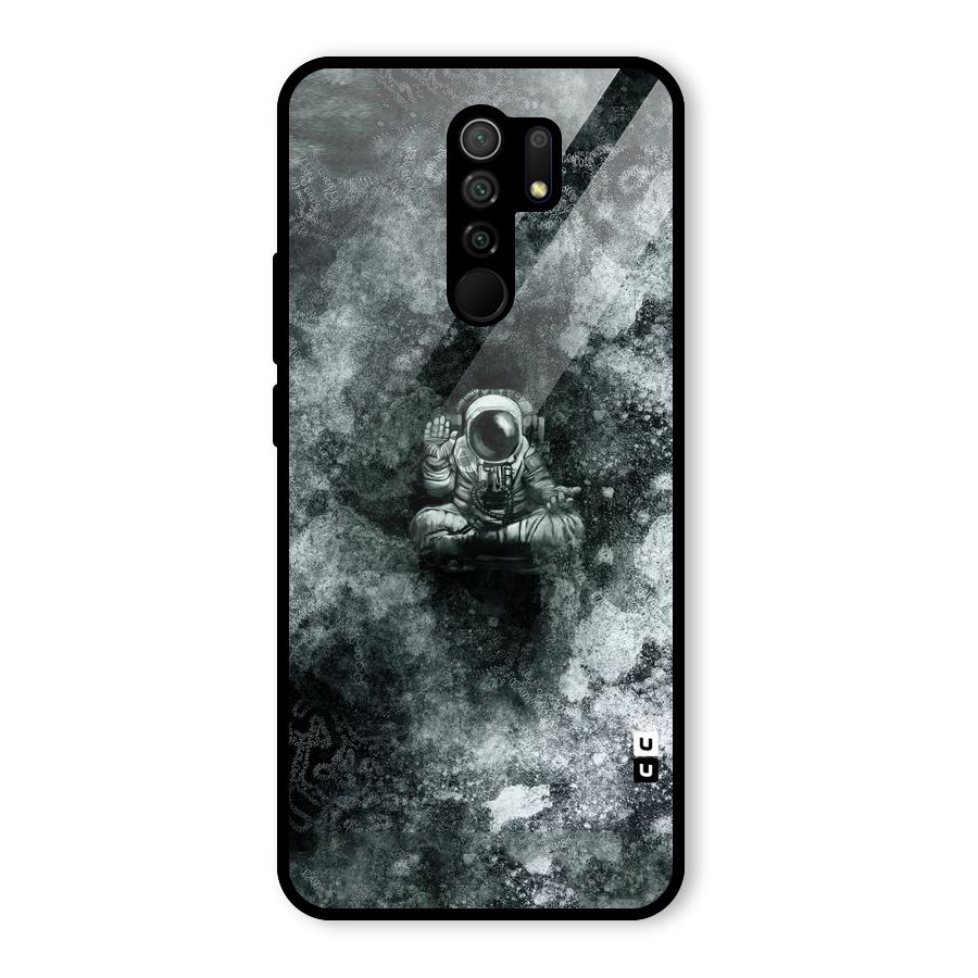Meditating Spaceman Glass Back Case for Poco M2