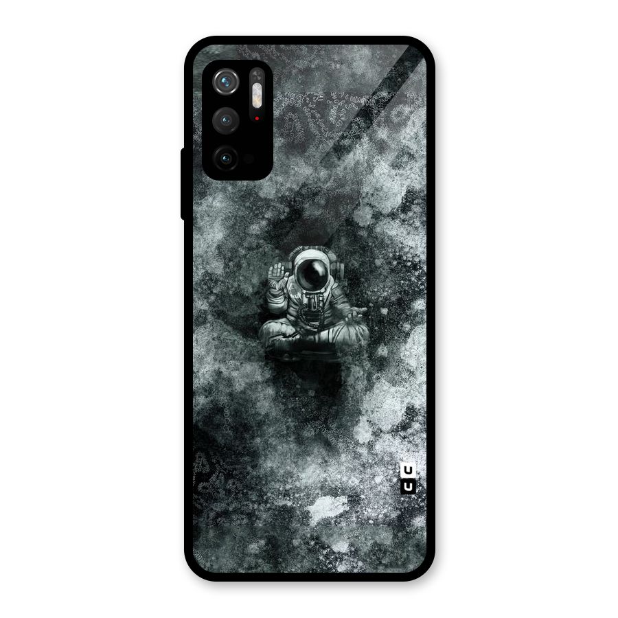 Meditating Spaceman Glass Back Case for Poco M3 Pro 5G