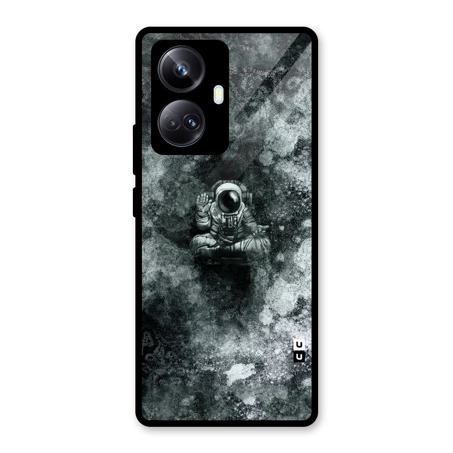 Meditating Spaceman Glass Back Case for Realme 10 Pro Plus