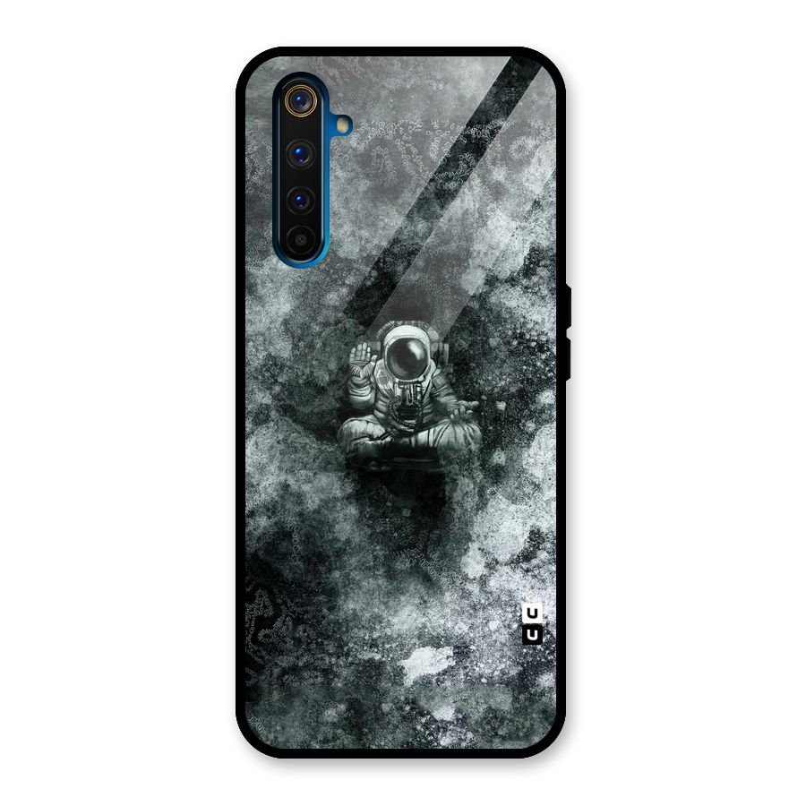 Meditating Spaceman Glass Back Case for Realme 6 Pro
