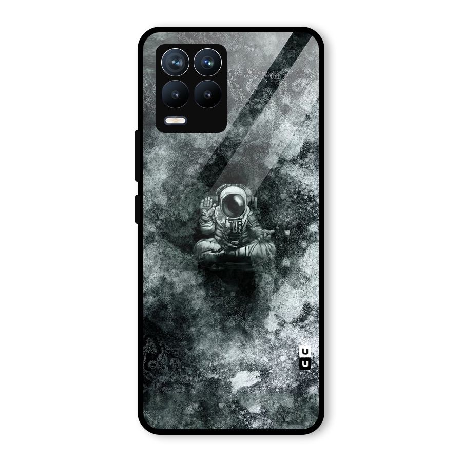 Meditating Spaceman Glass Back Case for Realme 8