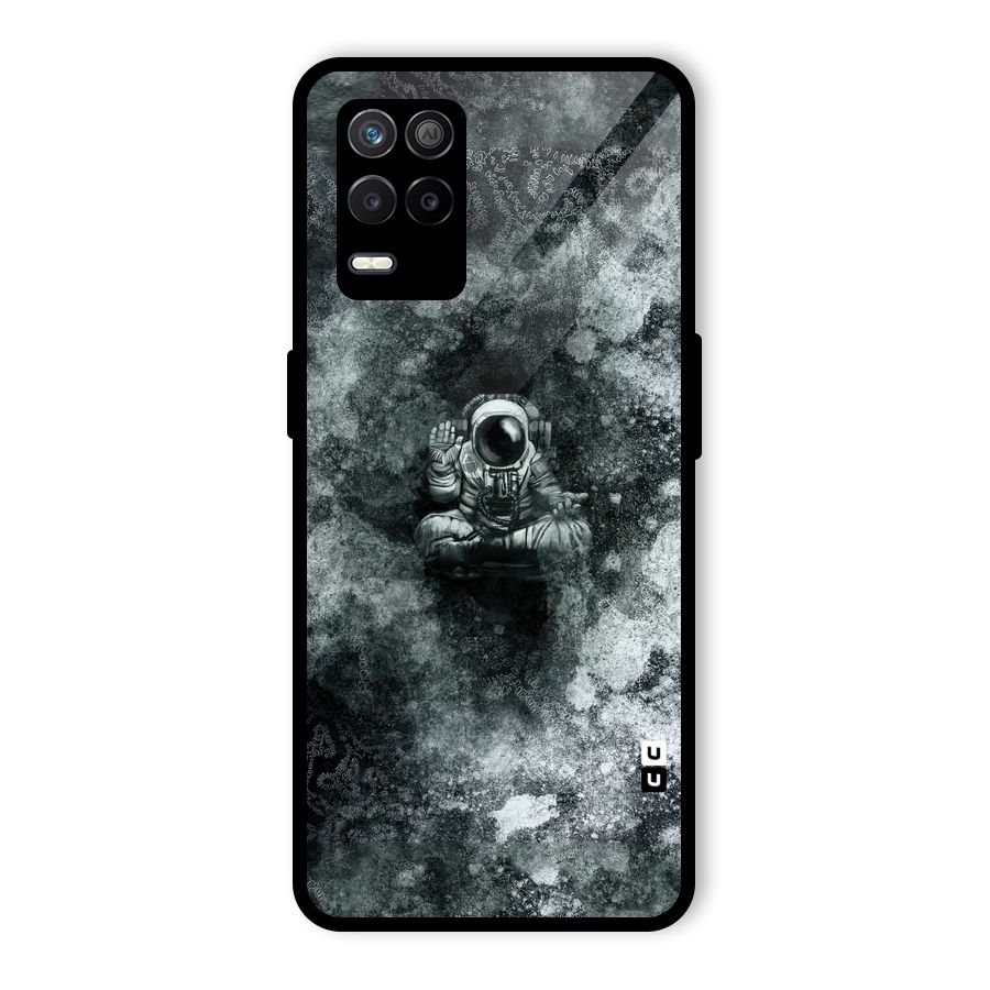 Meditating Spaceman Glass Back Case for Realme 8 5G