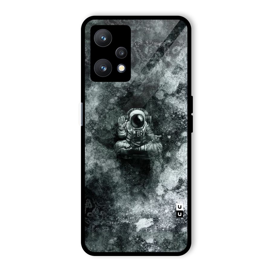 Meditating Spaceman Glass Back Case for Realme 9 Pro 5G