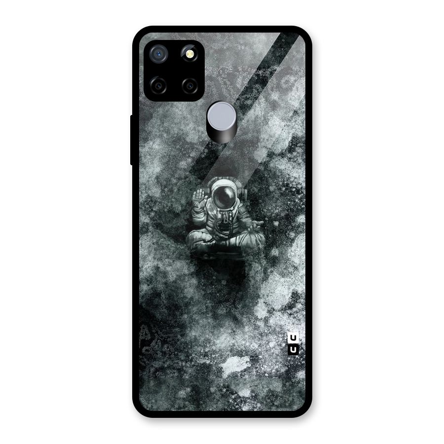 Meditating Spaceman Glass Back Case for Realme C12