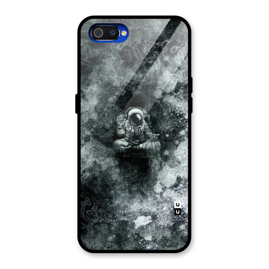 Meditating Spaceman Glass Back Case for Realme C2