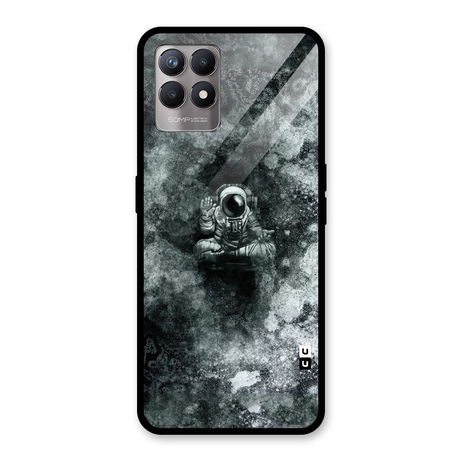 Meditating Spaceman Glass Back Case for Realme Narzo 50