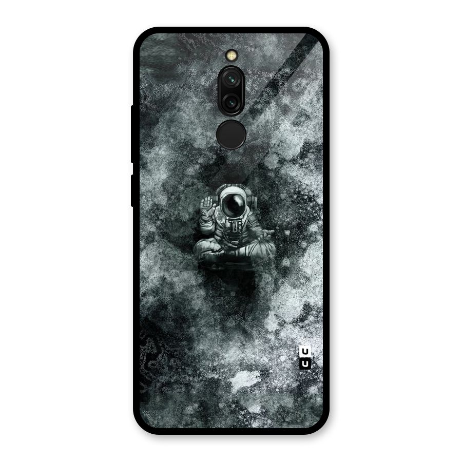 Meditating Spaceman Glass Back Case for Redmi 8