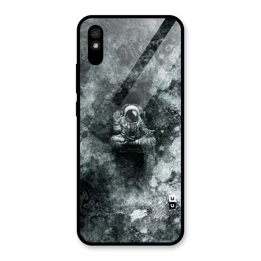 Meditating Spaceman Glass Back Case for Redmi 9i