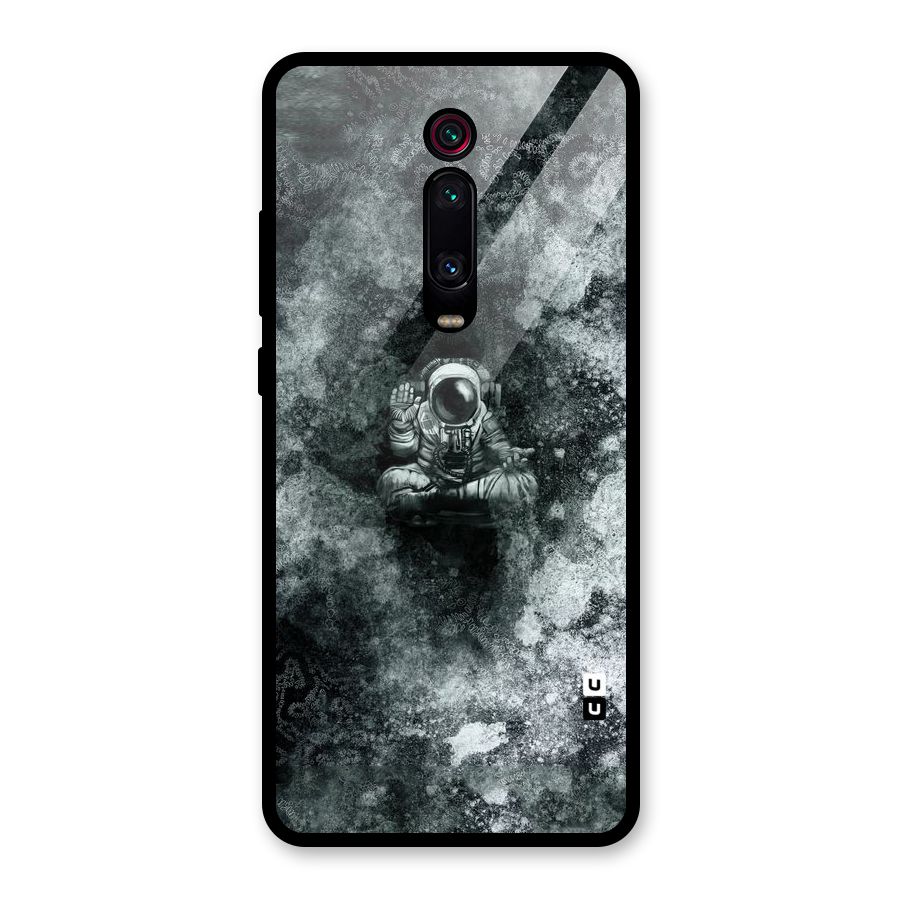 Meditating Spaceman Glass Back Case for Redmi K20 Pro
