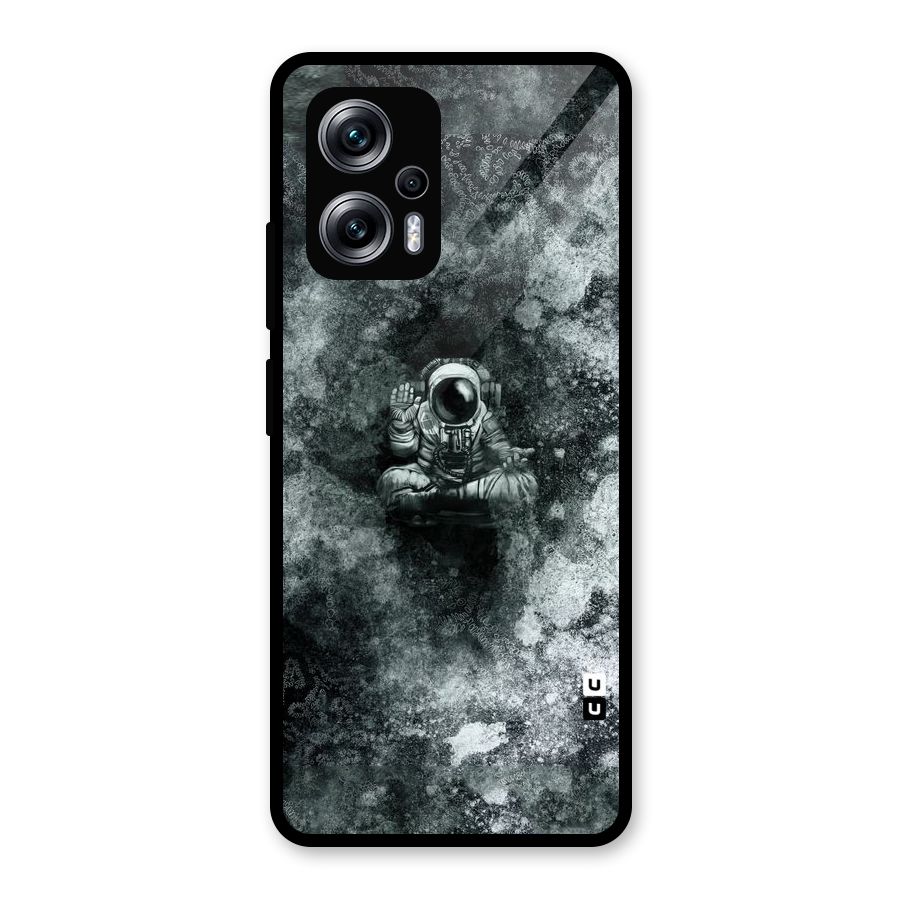 Meditating Spaceman Glass Back Case for Redmi K50i