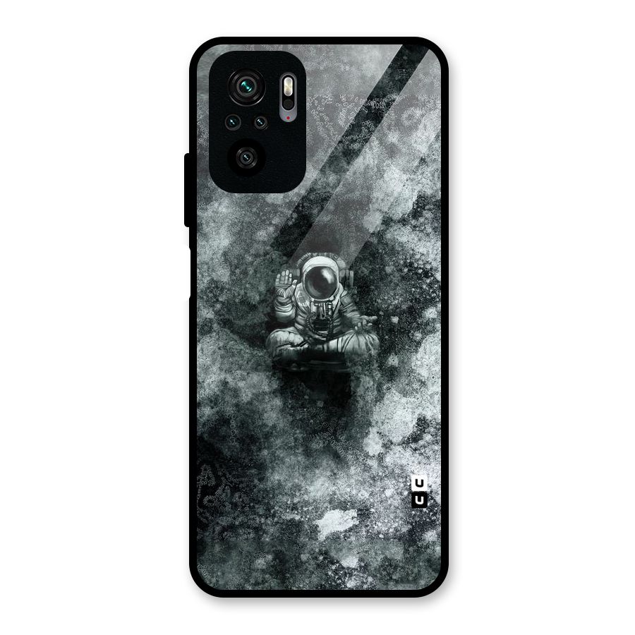 Meditating Spaceman Glass Back Case for Redmi Note 10S