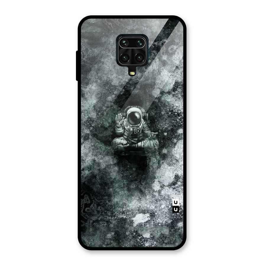 Meditating Spaceman Glass Back Case for Redmi Note 10 Lite