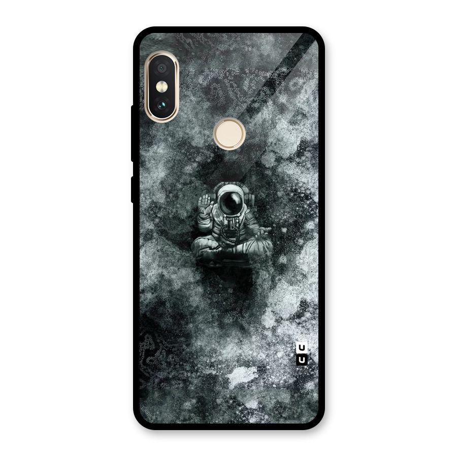 Meditating Spaceman Glass Back Case for Redmi Note 5 Pro