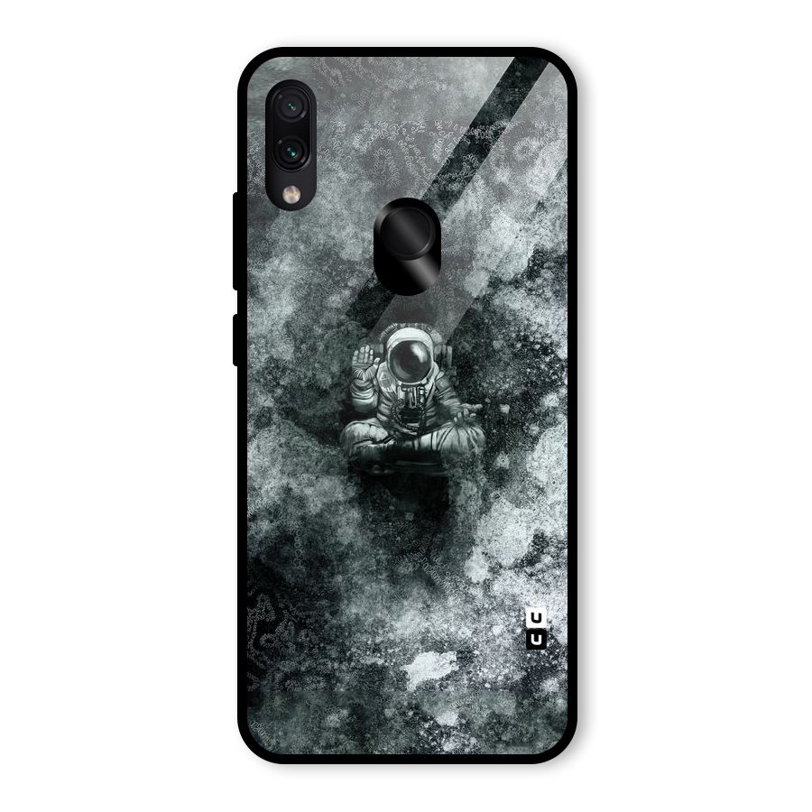 Meditating Spaceman Glass Back Case for Redmi Note 7 Pro
