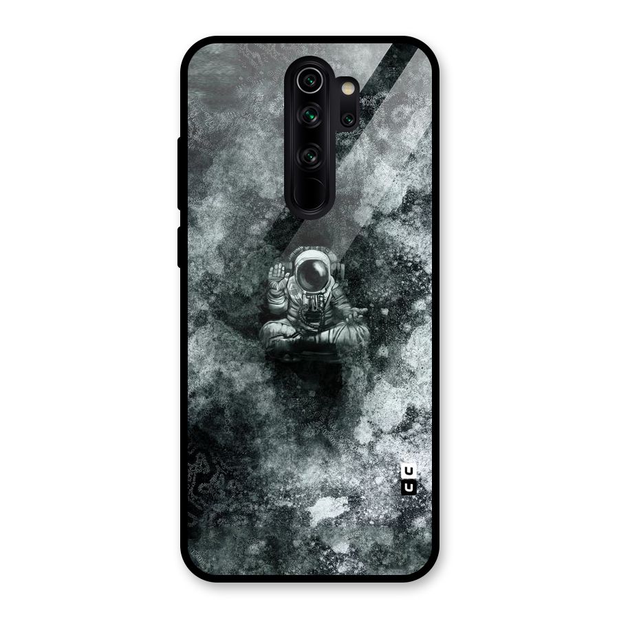 Meditating Spaceman Glass Back Case for Redmi Note 8 Pro