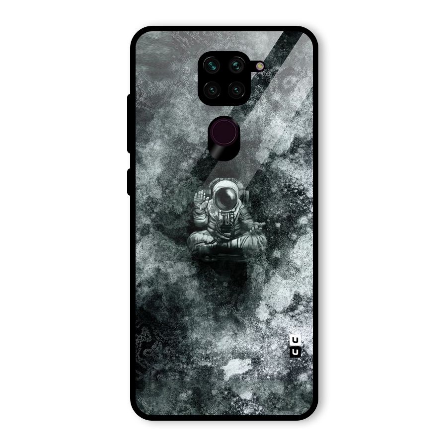 Meditating Spaceman Glass Back Case for Redmi Note 9
