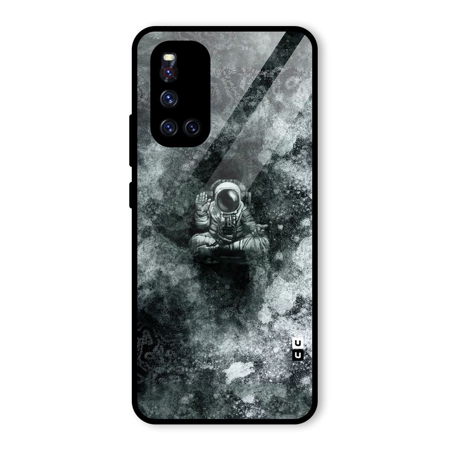 Meditating Spaceman Glass Back Case for Vivo V19
