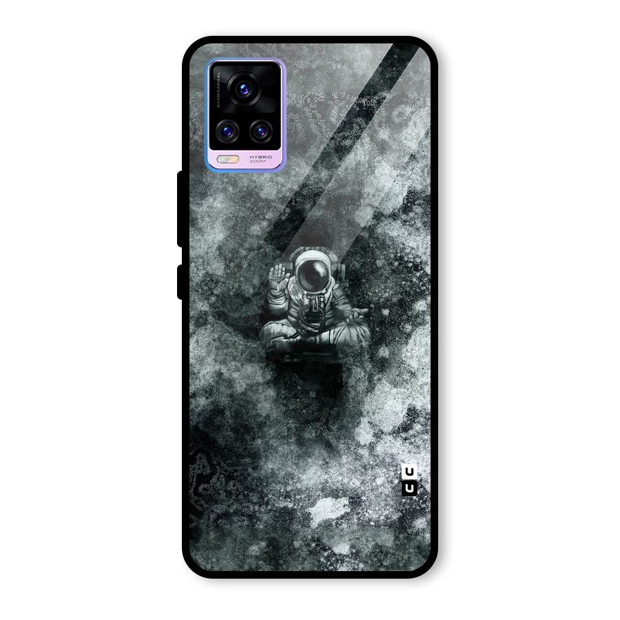 Meditating Spaceman Glass Back Case for Vivo V20 Pro