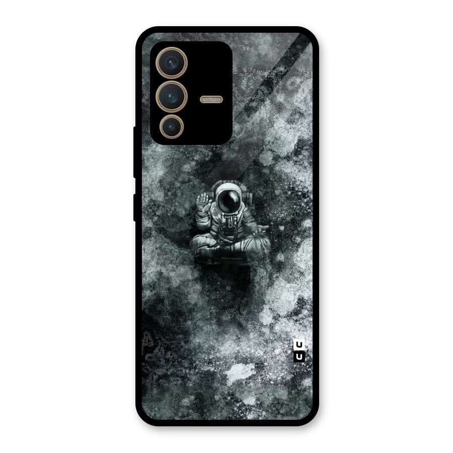 Meditating Spaceman Glass Back Case for Vivo V23 5G