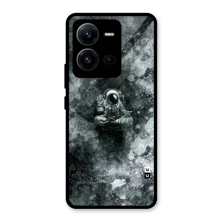 Meditating Spaceman Glass Back Case for Vivo V25