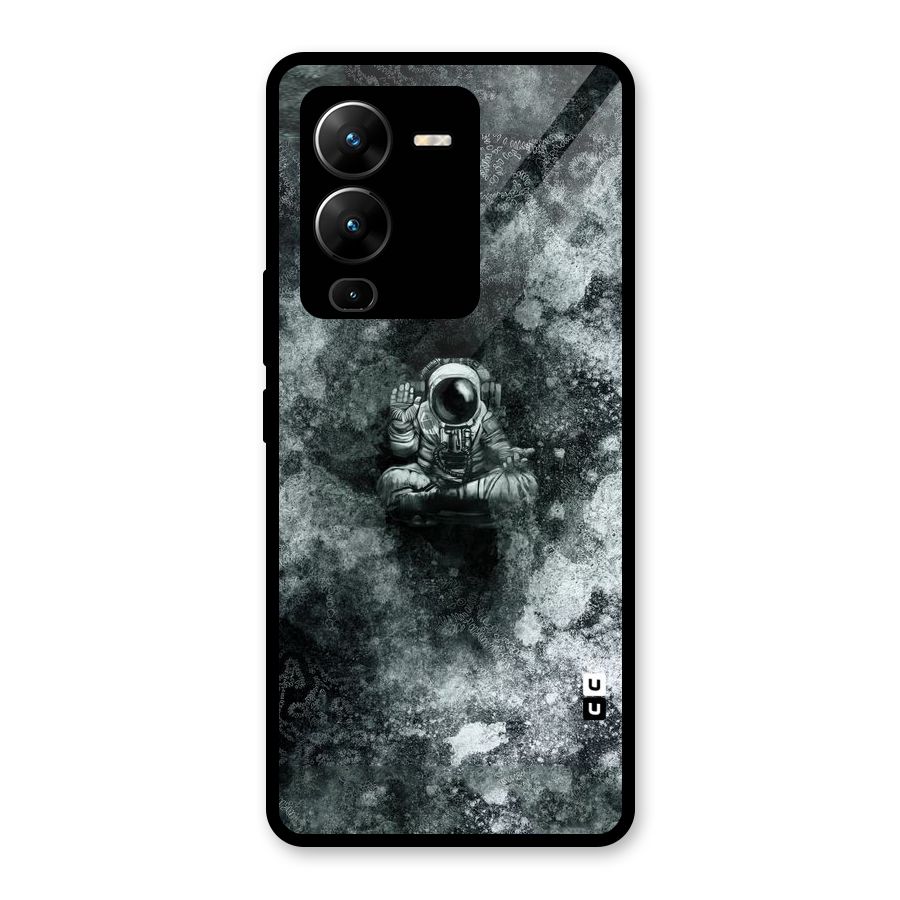 Meditating Spaceman Glass Back Case for Vivo V25 Pro