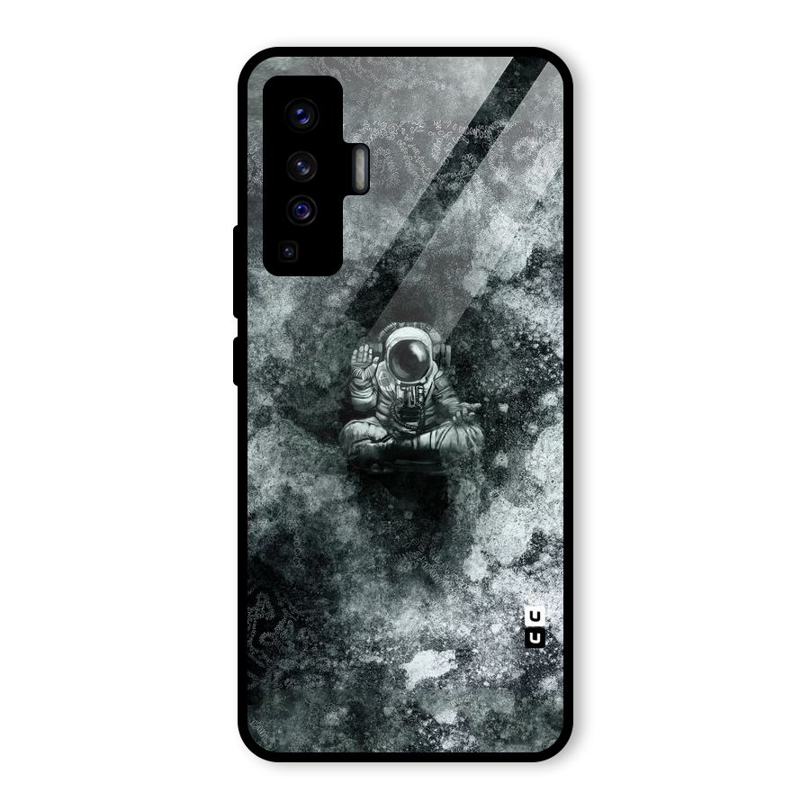 Meditating Spaceman Glass Back Case for Vivo X50
