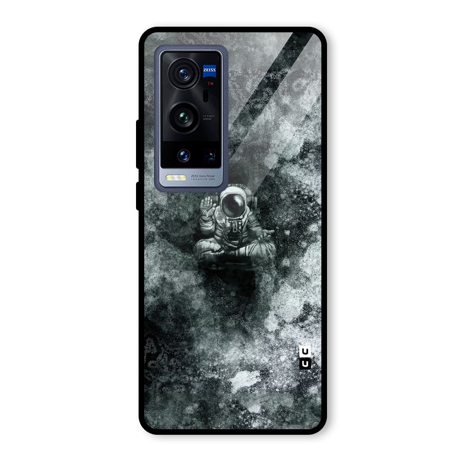 Meditating Spaceman Glass Back Case for Vivo X60 Pro Plus