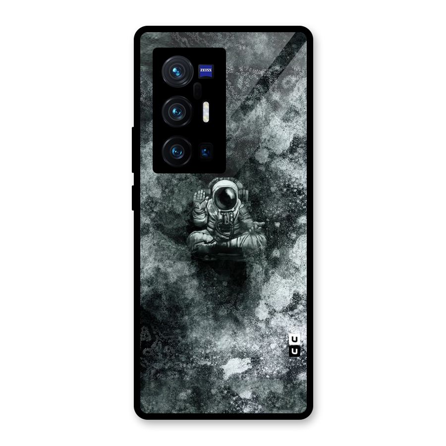 Meditating Spaceman Glass Back Case for Vivo X70 Pro Plus