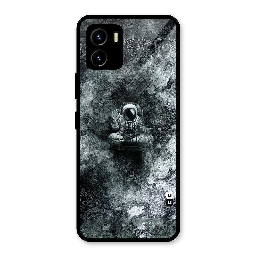 Meditating Spaceman Glass Back Case for Vivo Y15s