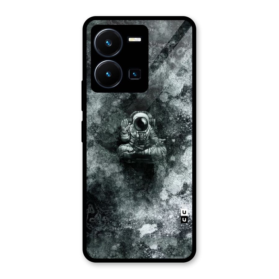 Meditating Spaceman Glass Back Case for Vivo Y35