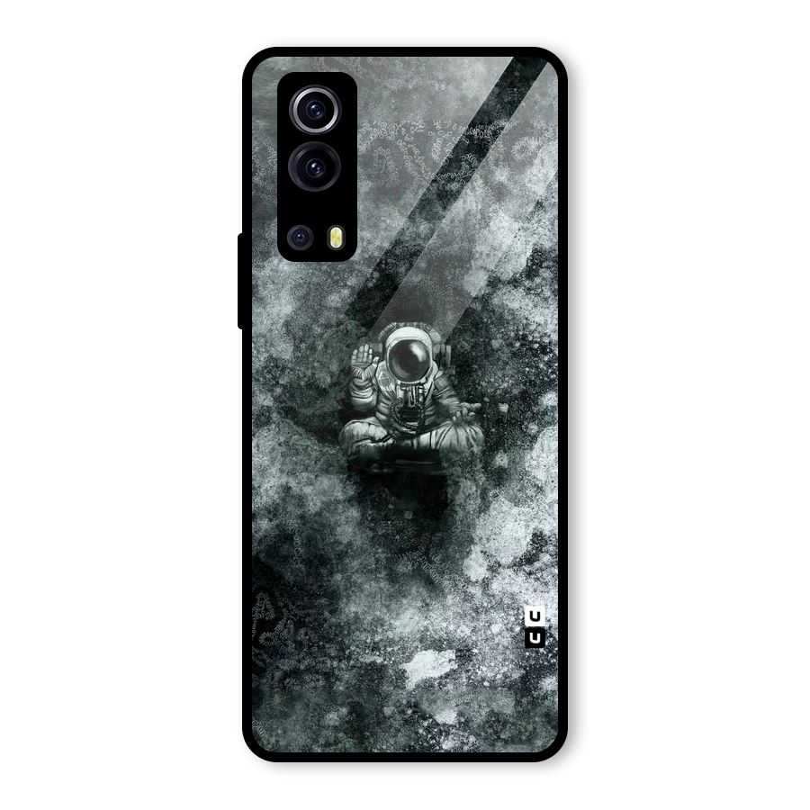 Meditating Spaceman Glass Back Case for Vivo iQOO Z3