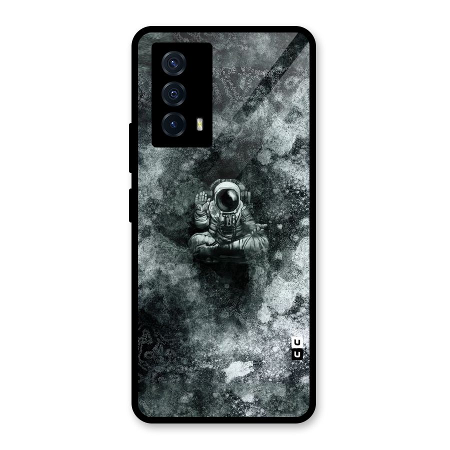 Meditating Spaceman Glass Back Case for Vivo iQOO Z5