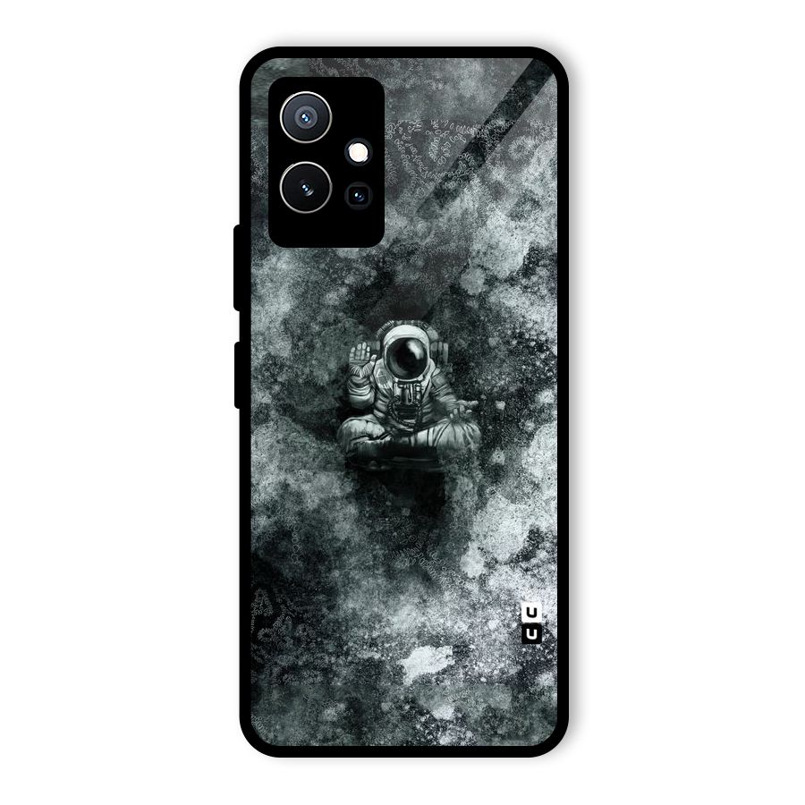 Meditating Spaceman Glass Back Case for Vivo iQOO Z6