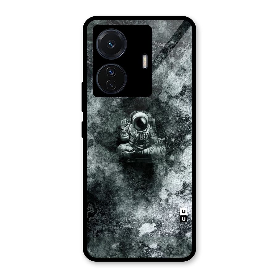 Meditating Spaceman Glass Back Case for Vivo iQOO Z6 Pro