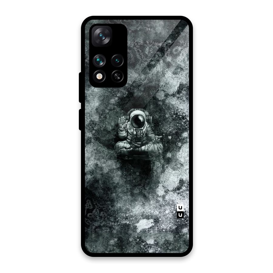 Meditating Spaceman Glass Back Case for Xiaomi 11i HyperCharge 5G
