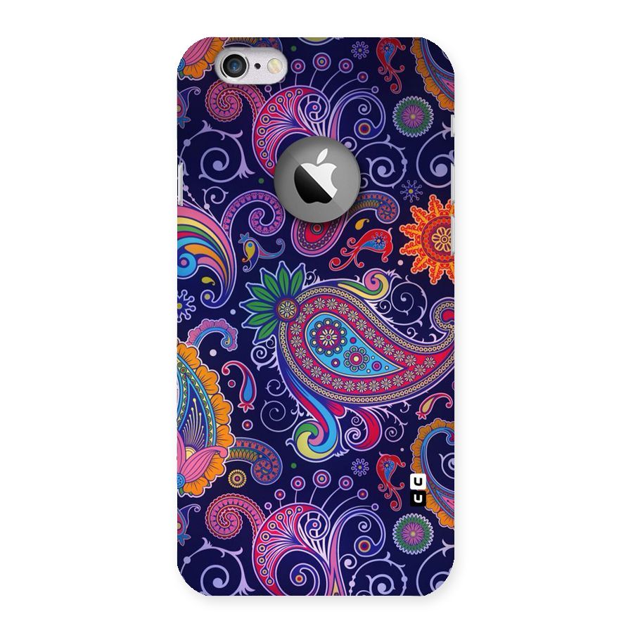 Mehendi Pattern Back Case for iPhone 6 Logo Cut